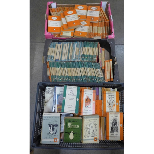 1156 - Three boxes of vintage Penguin books, circa 1950's **PLEASE NOTE THIS LOT IS NOT ELIGIBLE FOR POSTIN... 