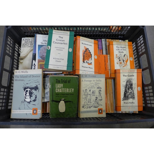 1156 - Three boxes of vintage Penguin books, circa 1950's **PLEASE NOTE THIS LOT IS NOT ELIGIBLE FOR POSTIN... 