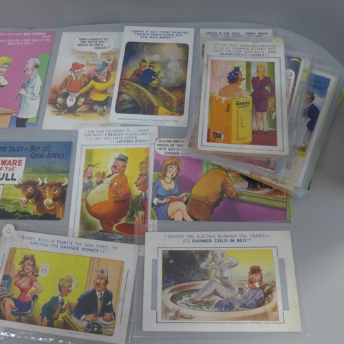 616 - Postcards, Bamforth comic postcards, vintage to modern (60 no.)