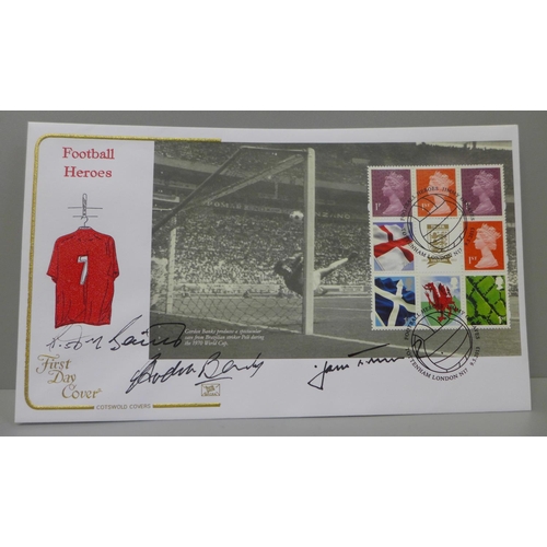 647 - A World Cup 1966 signed first day cover; Gordon Banks, Hans Tilkowski