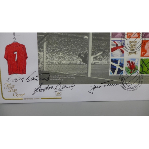 647 - A World Cup 1966 signed first day cover; Gordon Banks, Hans Tilkowski