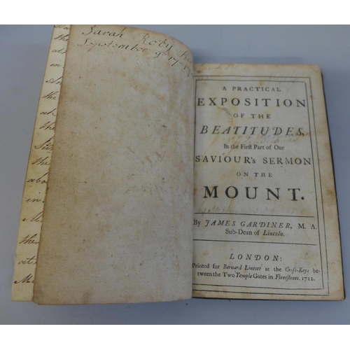 655 - One volume; A Practical Exposition of The Beatitudes, James Gardiner M.A. Sub-Dean of Lincoln, the f... 