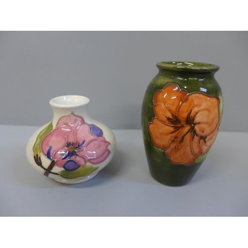 660 - Four Moorcroft vases including two miniature