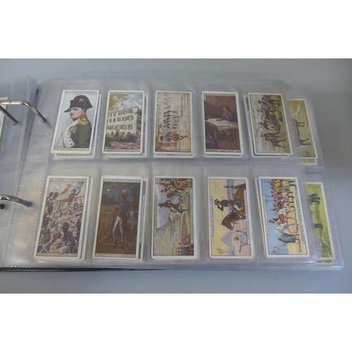 666 - Cigarette cards; ten sets of Players cigarette cards in album including Poultry, Napoleon, Victoria ... 