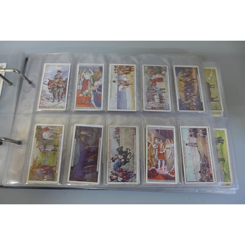 666 - Cigarette cards; ten sets of Players cigarette cards in album including Poultry, Napoleon, Victoria ... 