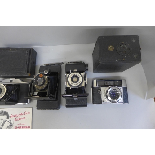 675 - Six cameras including Agfa and a plate camera