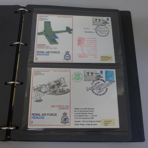 677 - Stamps; an album of RAF covers including signed (45 no.)