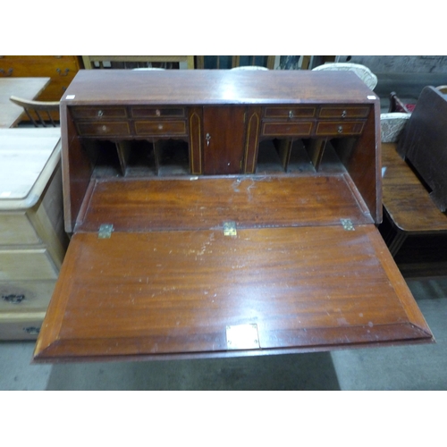 187 - A George III mahogany bureau