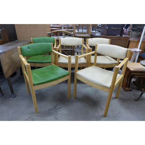 257 - Five Ercol beech chairs