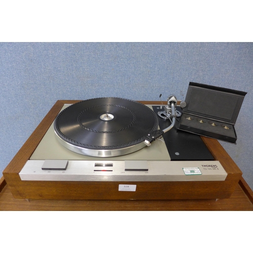 328 - A German TD125 Mk II record player, fitted with SME 3009 tone arm with original shell cartridge hold... 