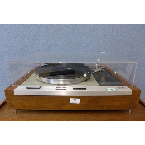 328 - A German TD125 Mk II record player, fitted with SME 3009 tone arm with original shell cartridge hold... 