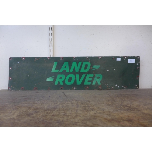 333 - A painted metal Land Rover sign