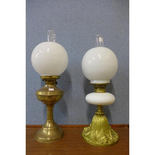 337 - Two Victorian oil lamps