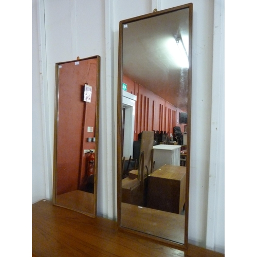 52 - Two teak framed mirrors