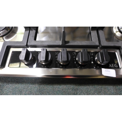 3008 - AEG Built In Gas 5 Burner Hob H40xW745xD510  - model no HGB75420YM  Original RRP £349.17inc. vat (37... 