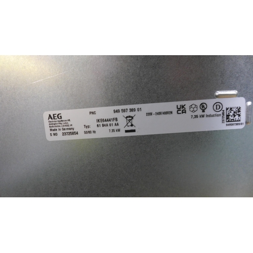 3019 - AEG 4 Zone induction hob - Model - IKE644/FB (371-14)   * This lot is subject to vat