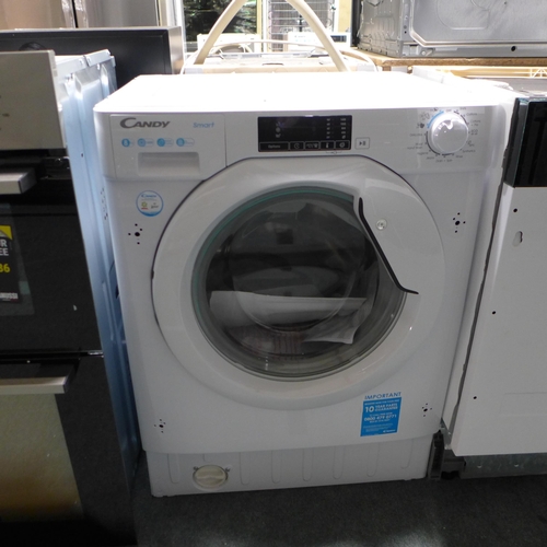 3031 - Candy Integrated Washing Machine (8kg) H820xW600xD525  - model no CBW 48D1E  Original RRP 314.17inc.... 