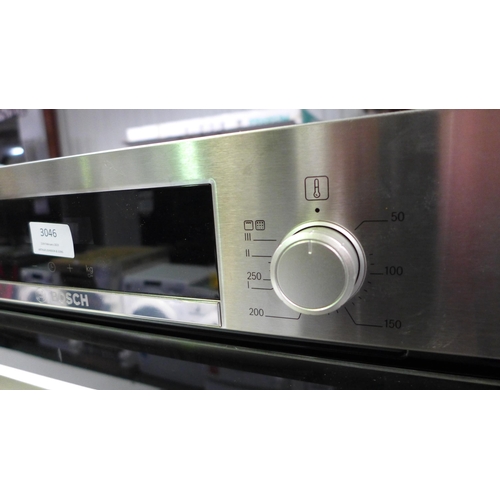 3046 - Bosch Serie 4 Pyrolytic Single Oven H595xW594xD548  - model no HBS573BS0B  Original RRP 515.84inc. v... 