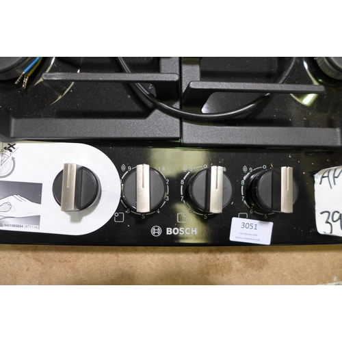 3051 - Bosch Gas 4 Burner Hob With Flameselect H45xW582xD520 - model no PCP6A6B90  Original RRP 237.5inc. v... 