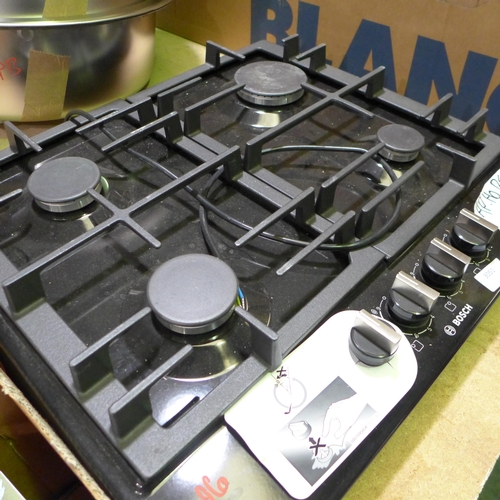 3051 - Bosch Gas 4 Burner Hob With Flameselect H45xW582xD520 - model no PCP6A6B90  Original RRP 237.5inc. v... 