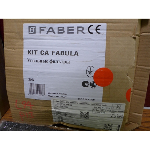 3055 - Faber Charcoal Filter Kit for Fabula Hoods H75xW210xD210  - model no 112.0261.258  Original RRP 87.5... 