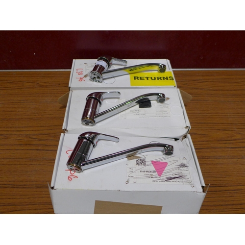 3060 - 3 Iris Taps Chrome (temp) - model no TA.DUM.006  Original RRP 51.75inc. Vat each  (371-38,39,103)   ... 