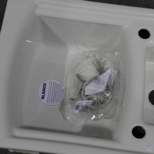 3068 - 1.5 Ceramic Blanco Sink with Drainer SLBLA.035 * this lot is subject to VAT