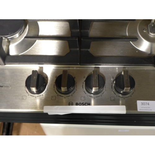 3074 - Bosch 4-Zone Flame Select Gas Hob - Model HSG656fQ Ap.HO.BSC.350 (P10) * this lot is subject to VAT