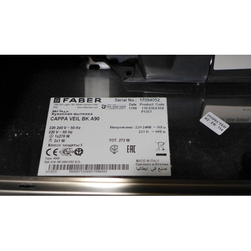 3114 - AEG Extractor Model: DIE6180HM - Ap.CH.AEG.227 (PA), Faber Curved Hood Extractor - no model, no code... 