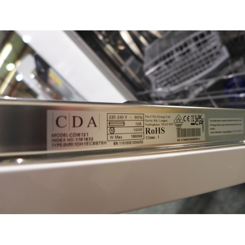 3121 - CDA Integrated Dishwasher - Model CDI6121 Ap.DW.CDA.183 (P17) * this lot is subject to VAT