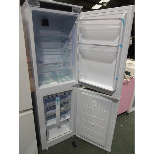 3155 - CDA 50/50 Integrated Fridge Freezer (Frost Free) DAMAGED DOOR & INTERNAL GLASS SHELVES H1772xW540xD5... 