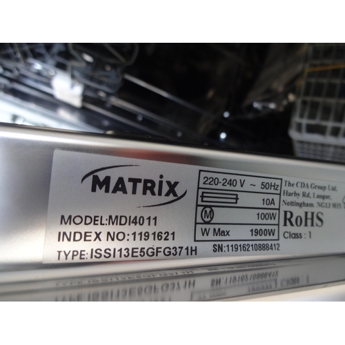 3168 - Matrix Slimline Integrated Dishwasher - Model  MDI4011 AP.DW.MAT.023 (P29) * this lot is subject to ... 