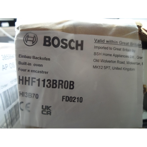 3195 - Bosch Single Oven - Broken/Damaged Door -Model HHf113BROB.Ap.05.BSC.355 (P18) * this lot is subject ... 