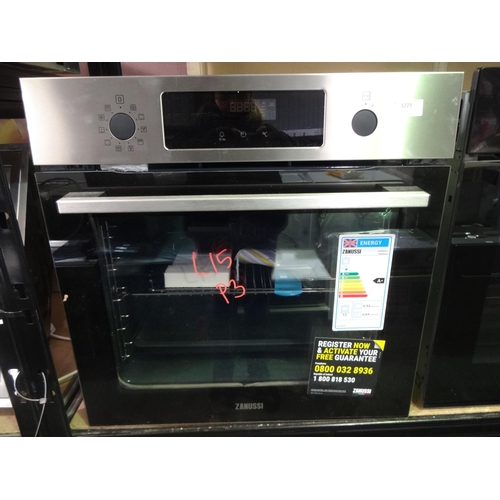 3229 - Zanussi Single Pyrolytic Oven  H589xW594xD568 - model no ZOPNX6X2  Original RRP 349.17inc. vat (371-... 