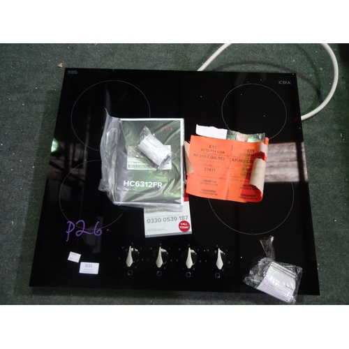 3231 - CDA 4-Zone Ceramic Hob - Model HC6312fR AP.HO.CDA.163 (P26) * this lot is subject to VAT