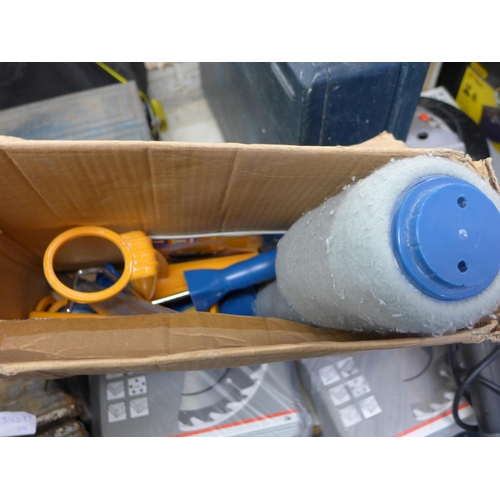 2007 - Roller paint set, Bush SDS & large Ozitio angle grinder