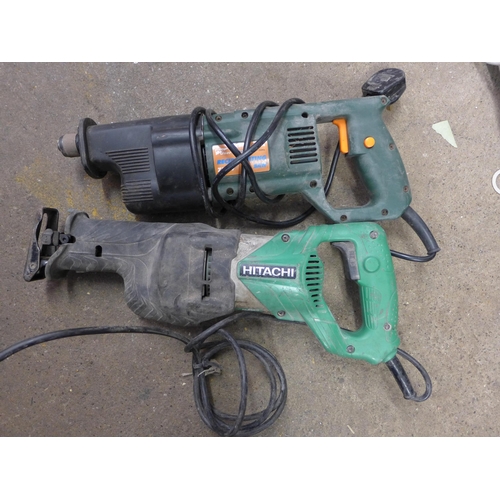 2030 - Pro User750w/240v and 110v/1000w Hitachi reciprocating saws plus Kombat Military assault backpack