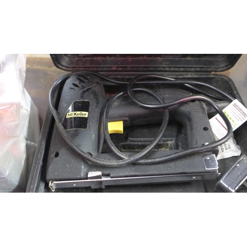 2063 - 110v Extension lead & Mc Keller nail gun