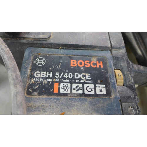 2159 - 240v Bosch braker drill/hammer and bits