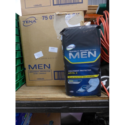 2222 - Approx 100 Tena sanitary pads for men