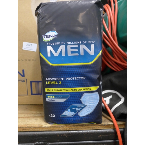 2222 - Approx 100 Tena sanitary pads for men