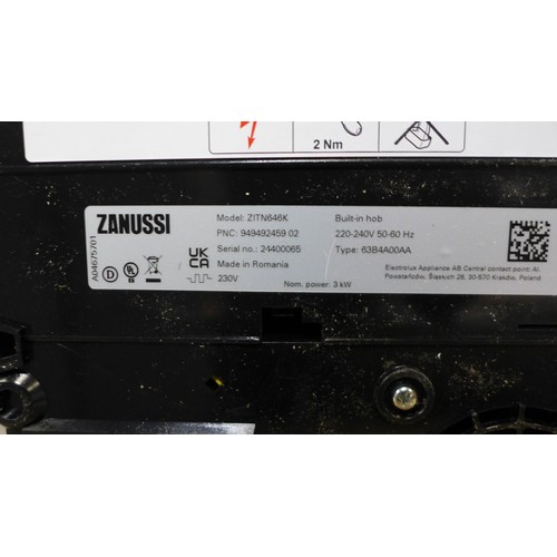 3213 - 4-Zone Zanussi Induction Hob - Model ZITN646K Ap.HO.Zan.330 (P14) * this lot is subject to VAT