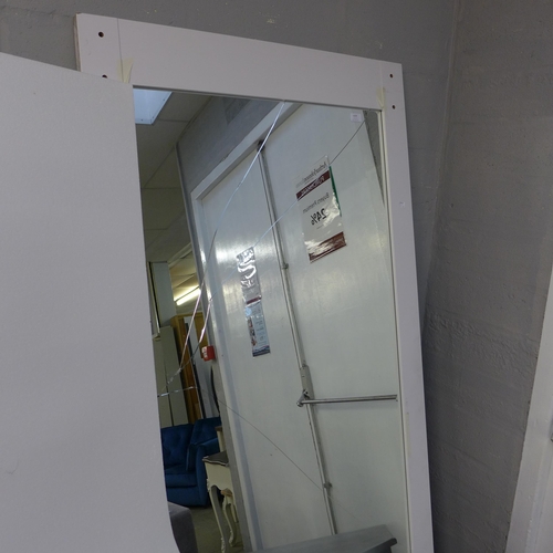 1650 - Ove Brittany mirrored Door White  Textured Wood , Original RRP £308.33 + vat - damaged  (4160-20)   ... 