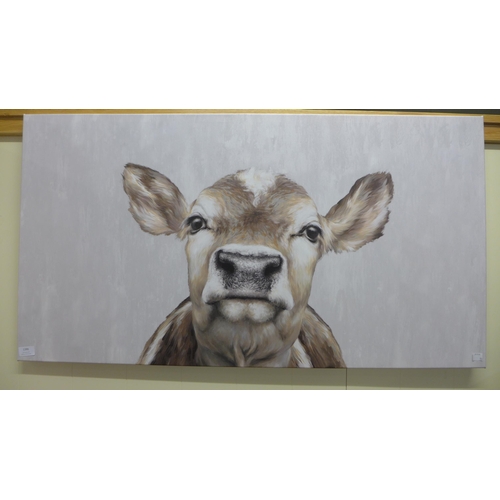 1386 - A canvas print of a cow - DM007C * this lot is subject to VAT