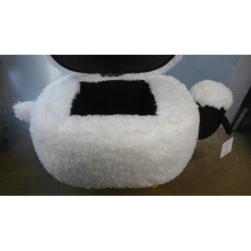 1407 - A Teddy bear fabric ottoman in the form of a sheep * this lot is subject to VAT