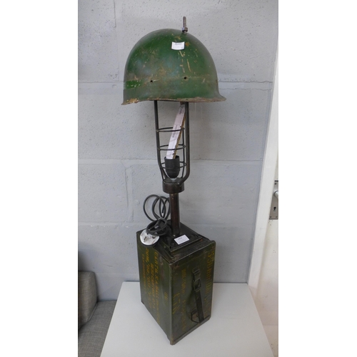 1423 - A militaria inspired table lamp - MD8564 * this lot is subject to VAT