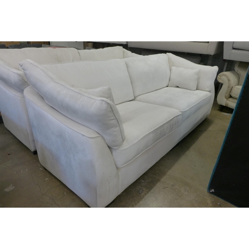 1463 - A Halley ice white upholstered 4 seater sofa