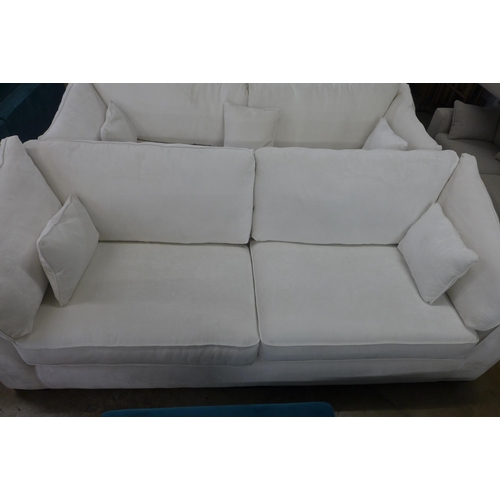 1463 - A Halley ice white upholstered 4 seater sofa