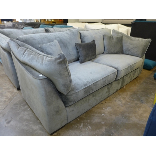 1467 - A Halley magnesium upholstered 3 seater sofa, sofa back needs attention as some movement in frame ca... 