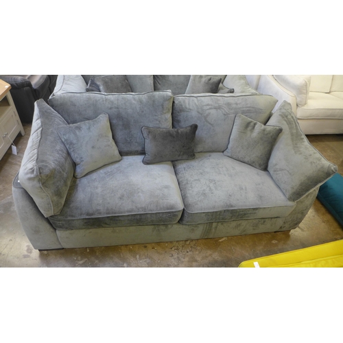 1467 - A Halley magnesium upholstered 3 seater sofa, sofa back needs attention as some movement in frame ca... 